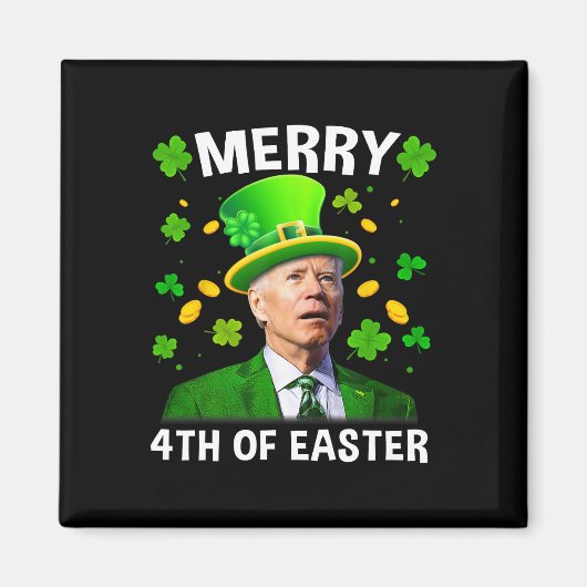 Grappige Joe Biden St Patricks Day vrolijke 4e Pas Magneet (Voorkant)