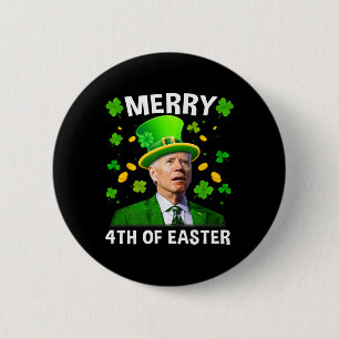 Grappige Joe Biden St Patricks Day vrolijke 4e Pas Ronde Button 5,7 Cm