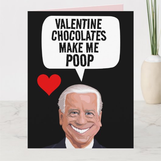 GRAPPIGE JOE BIDEN VALENTIJN DAG POEP KAART (Voorkant)