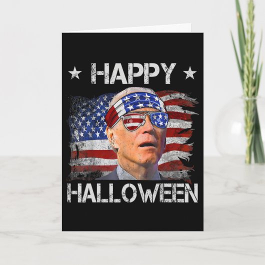 Grappige Joe Biden Vierde 4e Juli Gelukkig Hallowe Kaart (Voorkant)