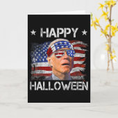 Grappige Joe Biden Vierde 4e Juli Gelukkig Hallowe Kaart (Gele Bloem)