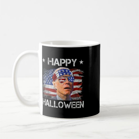 Grappige Joe Biden Vierde 4e Juli Gelukkig Hallowe Koffiemok (Links)