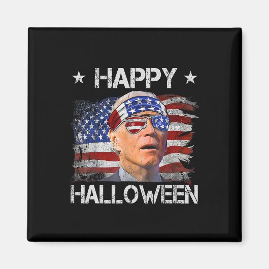 Grappige Joe Biden Vierde 4e Juli Gelukkig Hallowe Magneet (Voorkant)