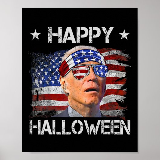 Grappige Joe Biden Vierde 4e Juli Gelukkig Hallowe Poster (Voorkant)