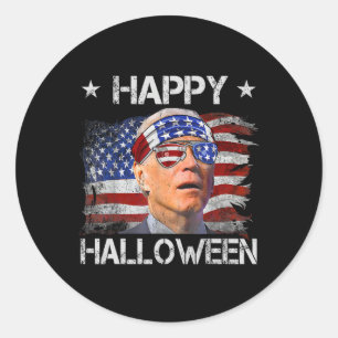 Grappige Joe Biden Vierde 4e Juli Gelukkig Hallowe Ronde Sticker