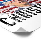 Grappige Joe Biden vrolijk 4de kerstmis 4de juli Poster (Hoek)