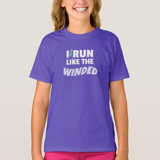 Grappige jogger runner ik loop als de winded runni t-shirt (Voorkant)