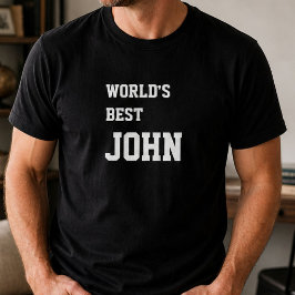 Grappige John Persoonlijke Werelds Beste John Verj T-shirt