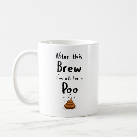 Grappige Joke Coffee Mok voor badkamerliefhebbers (Links)