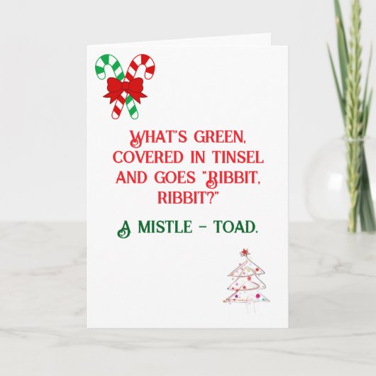 Grappige Joke ontwierp kerst Kaart (Voorkant)