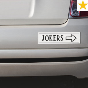 Grappige Jokers Naar De Rechter Pijl Bumpersticker