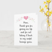 Grappige Jokey bedankt voor het geven van het leve Kaart (Gele Bloem)