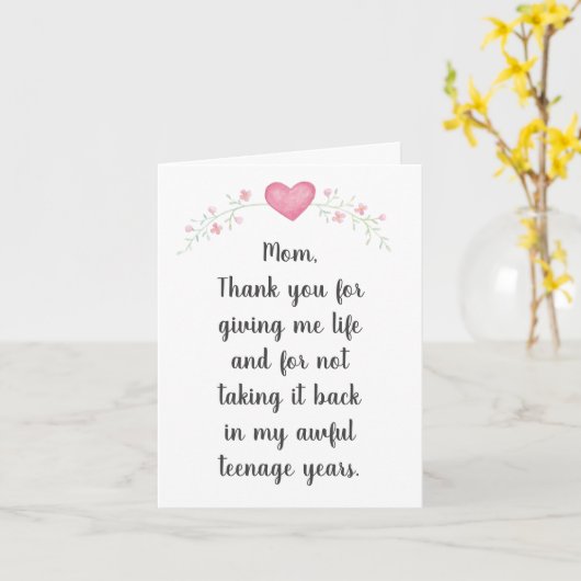 Grappige Jokey bedankt voor het geven van het leve Kaart (Gele Bloem)