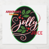Grappige Jolly Juice Kerstmis Cheer Bier Fles Etiket (Enkel label)