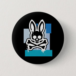 Grappige Jolly Roger Bunny Schedel Kruisbeenderen Ronde Button 5,7 Cm