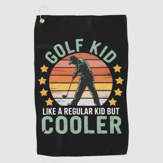 Grappige jonge golfer en golfliefhebber cadeau voo golfhanddoek (Voorkant)