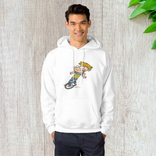 Grappige Jongen Die op Eenwieler Rijdt Hoodie
