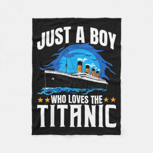Grappige Jongen Houdt van Titanic Fleece Deken