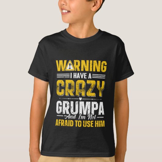 Grappige Jongens Grumpa woord kunst T-shirt (Voorkant)