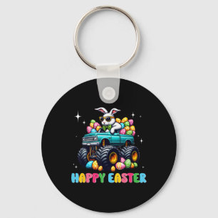 Grappige Jongens Happy Easter Monster Truck Easter Sleutelhanger