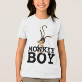 GRAPPIGE JONGENS T-SHIRTS, MONKEY BOY Tri-Blend SHIRT (Voorkant)