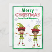 Grappige jongenselfen Aangepaste kinderfoto's Pret Feestdagenkaart (Voorkant)