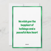 Grappige jongenselfen Aangepaste kinderfoto's Pret Feestdagenkaart (Achterkant)