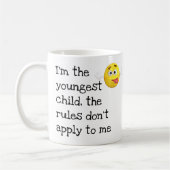 Grappige Jongste Kind Regels Geldt Niet Voor Mij M Koffiemok (Links)