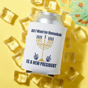Grappige Joodse anti Trump politieke Chanoeka Blikjeskoeler