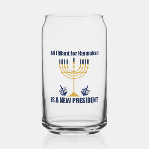 Grappige Joodse anti Trump politieke Chanoeka Blikvorm Glas