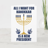 Grappige Joodse anti Trump politieke Chanoeka Feestdagen Kaart (Voorkant)