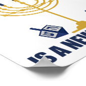 Grappige Joodse anti Trump politieke Chanoeka Poster (Hoek)