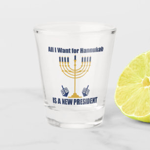 Grappige Joodse anti Trump politieke Chanoeka Shot Glas