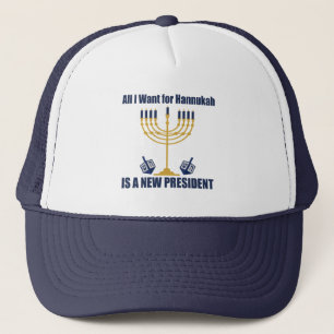 Grappige Joodse anti Trump politieke Chanoeka Trucker Pet