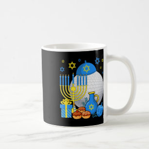 Grappige Joodse Golfbal Menora Gelukkig Hanukkah C Koffiemok