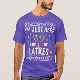 Grappige Joodse Latkes Hanukkah Chanukah Menorah K T-shirt