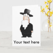 Grappige Joodse rabijn - koele cartoon Kaart (Gele Bloem)