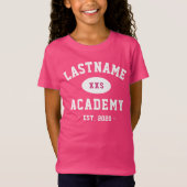 Grappige Jouw naam Academie Gepersonaliseerde Home T-shirt (Voorkant)