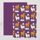 Grappige Joy Berg Winter Vakantie Alpaca Llama's Feestdagenkaart (Voorkant / Achterkant)