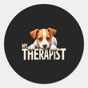 Grappige Jrt Puppy Mijn Therast Jack Russell Terri Ronde Sticker