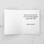 Grappige Jubileum Kaart: Vier liefde voor hem of h Kaart (Binnen)