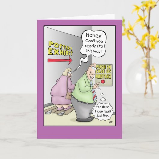 Grappige Jubileum Kaarten: Push in Hoesje van 2 Kaart (Gele Bloem)