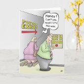 Grappige Jubileum Kaarten: Push in Hoesje van Kaart (Gele Bloem)