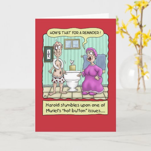 Grappige Jubileum Kaarten: Seat Up Kaart (Gele Bloem)