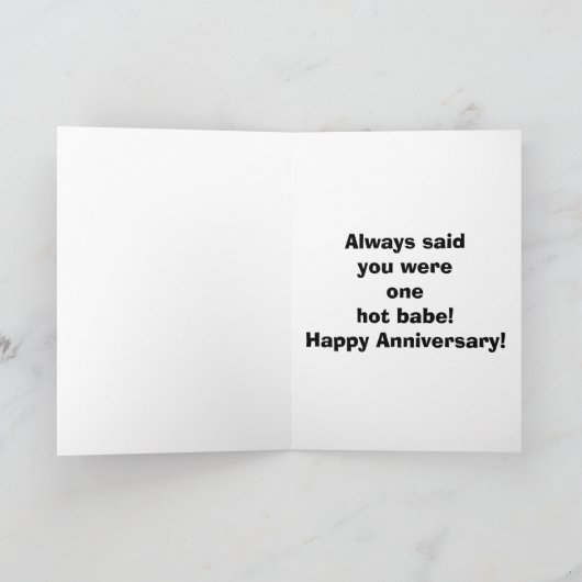 Grappige jubileumkaart voor haar kaart (Binnen)