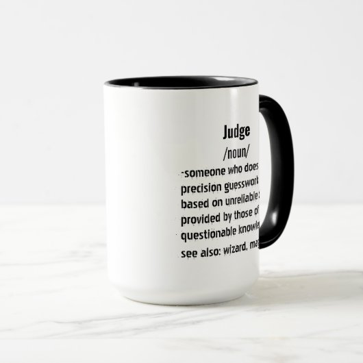 Grappige Judge Definitie geschenken voor mannen en Mok (Voorkant rechts)