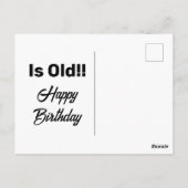 Grappige Judge doodle 60 is een oude verjaardagska Briefkaart (Achterkant)