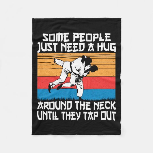 Grappige Judo Jiu Jitsu Vechtkunst Humor Fleece Deken (Voorkant)