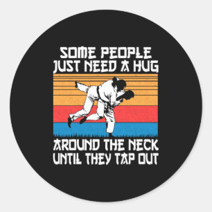 Grappige Judo Jiu Jitsu Vechtkunst Humor Ronde Sticker