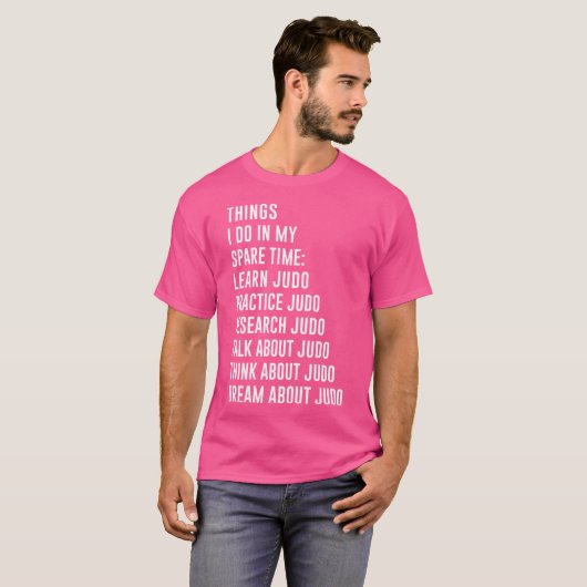 Grappige judo liefhebbers knevel voor mannen t-shirt (Voorkant volledig)